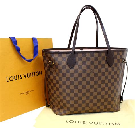 lv neverfull mm damier ebene rose ballerine|louis vuitton damier Neverfull price.